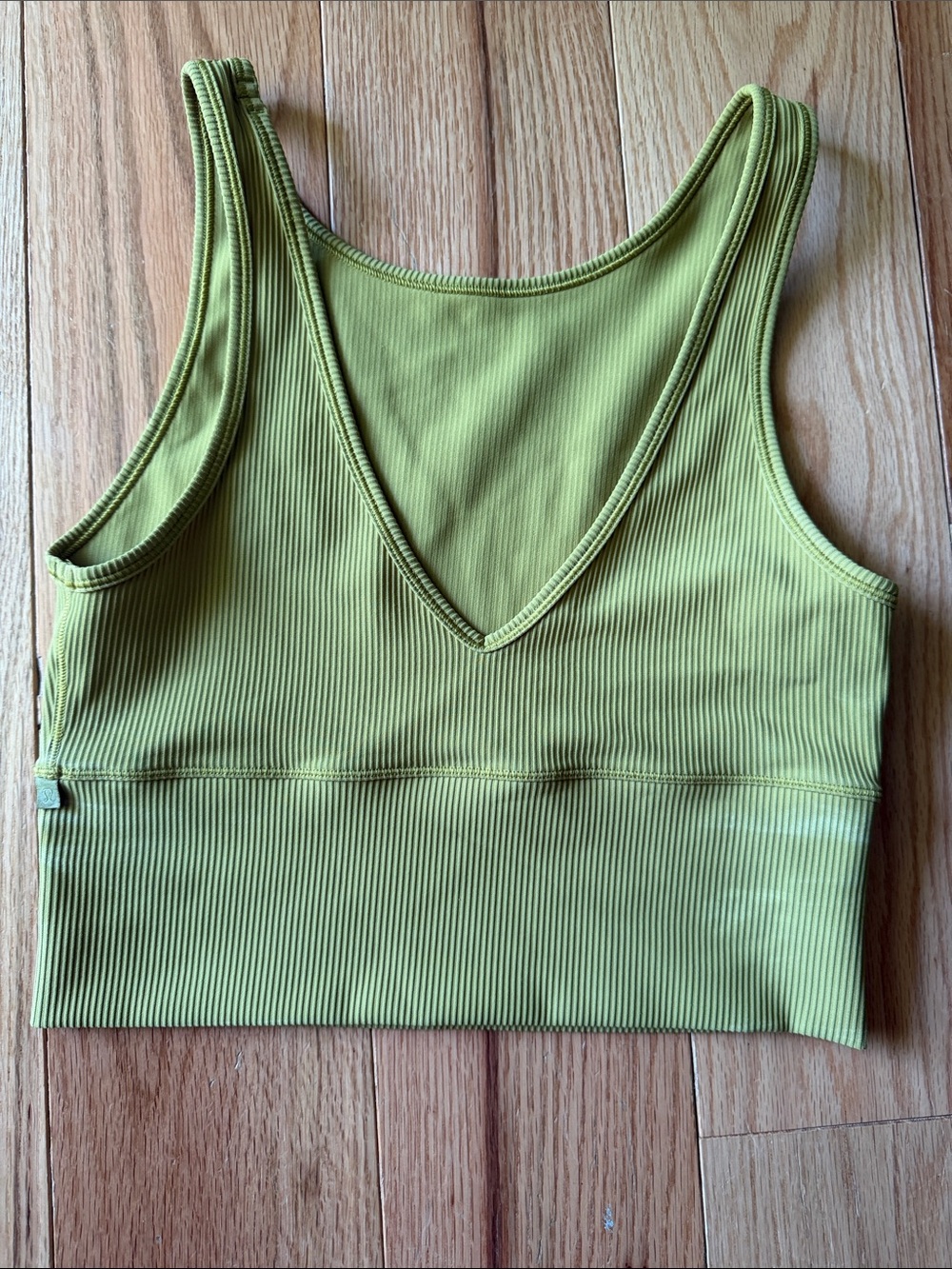 Ribbed V-Neck Cropped Bra- Lululemon